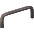 Elements By Hardware Resources 3" Center-to-Center Brushed Oil Rubbed Bronze Torino Cabinet Wire Pull S271-3DBAC